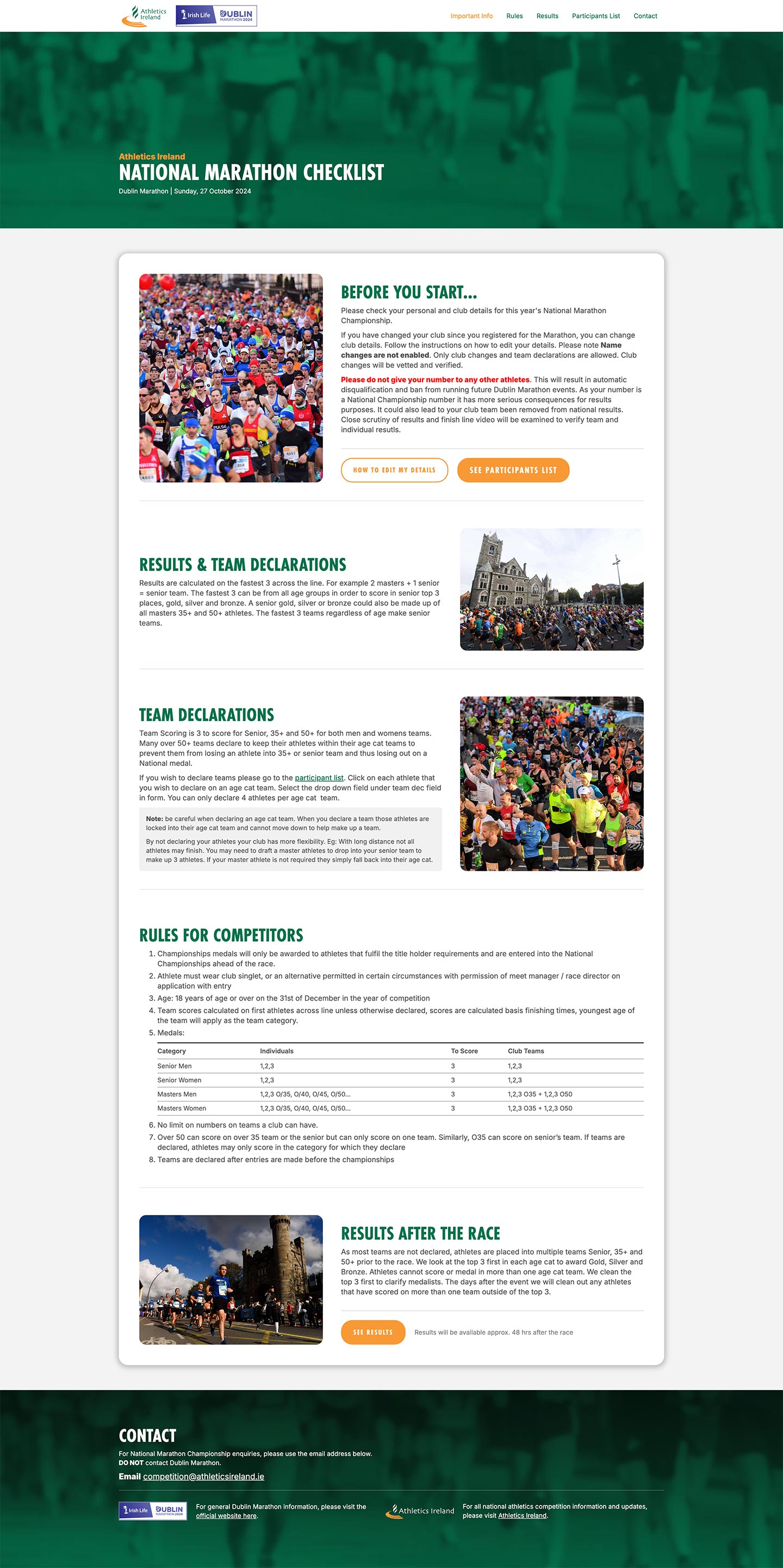 National Marathon Website